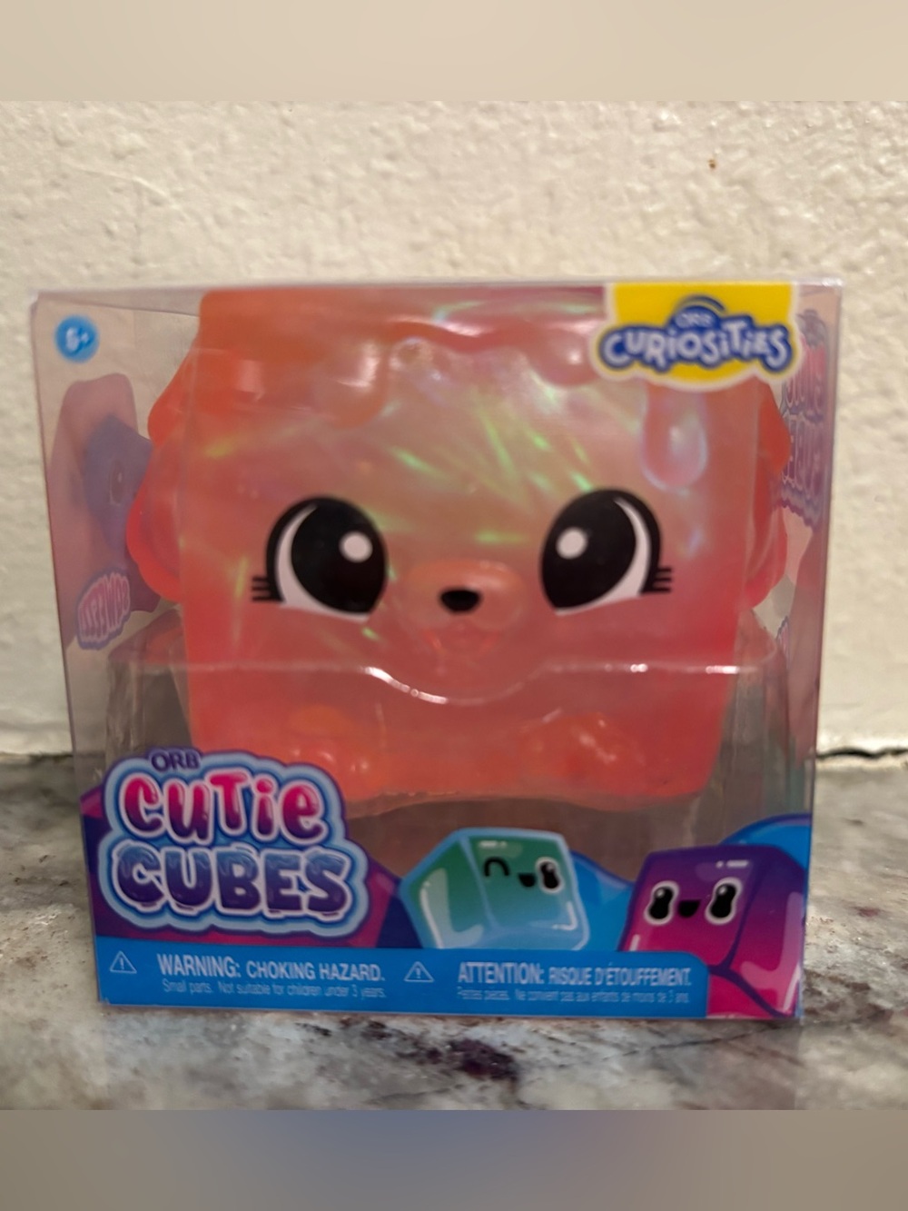 Orb Cutie Cubes Curiosities Pink Squishy Fidget Toy